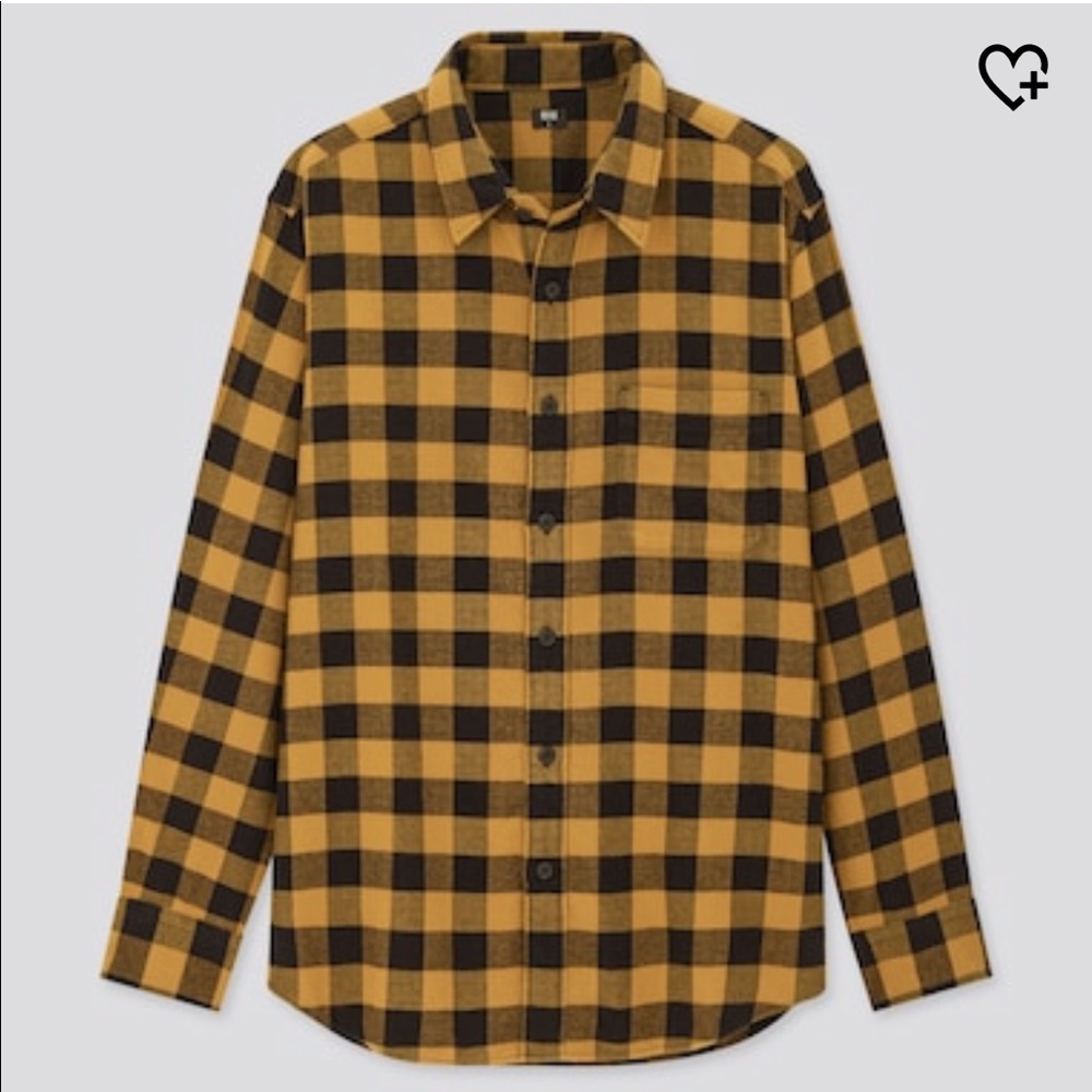 Black and yellow button down